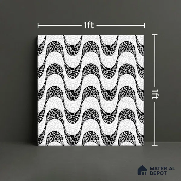 Highlighter Tiles  Tile TL 07246 Plana 6004 Sinking 1 ft x 1 ft Ceramic Matte Finish - 9 mm  | 2 mm Spacer is Mandatory (Sample)